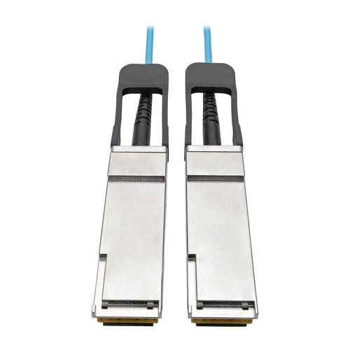 Tripp Lite  câble InfiniBand et à fibres optiques 1 m QSFP+ OFNP Couleur aqua - N28F-01M-AQ