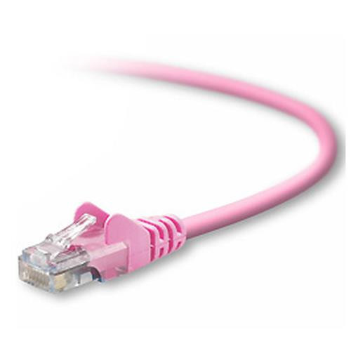 Belkin RJ45 CAT5e Patch Cable, Snagless Molded 1 ft câble de réseau Rose 0,305 m - A3L791-01-PNK-S