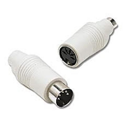 C2G PS/2 Female to AT Male Keyboard Adapter 6-pin Mini Din 5-pin Din - 02475