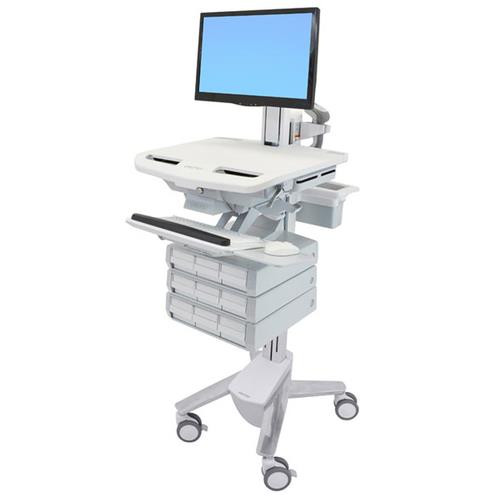Ergotron StyleView Aluminium, Gris, Blanc Ecran plat Panier multimédia - SV43-1390-0