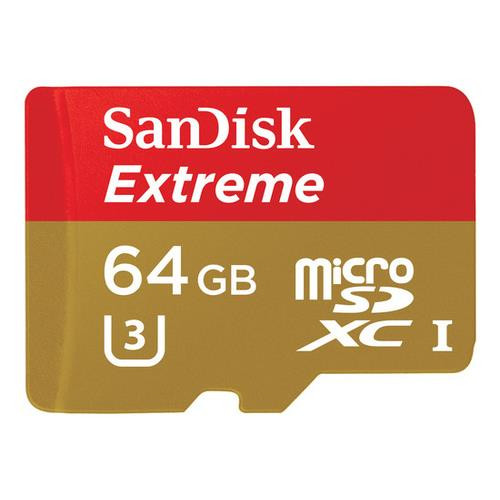 SanDisk Extreme microSD UHS-I 64 Go MicroSDXC Classe 10 - SDSQXNE-064G-GN6MA