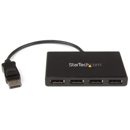 StarTech.com Répartiteur DisplayPort 1.2 à 4 ports, Adaptateur Multi-Moniteur DisplayPort vers 4x DP, Hub MST pour Ordinateur Quad 1080p 60Hz - Windows Uniquement, Pas de Pilote - MSTDP124DP