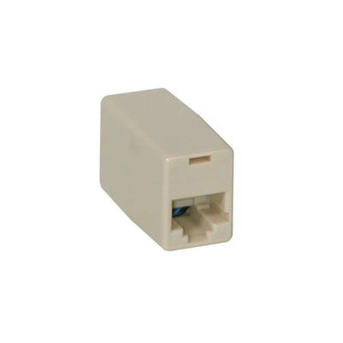 C2G RJ12 6-pin Modular Inline Coupler Straight-Through Beige - 01927