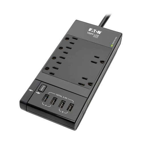Tripp Lite  protection surtension Noir 6 sortie(s) CA 120 V 2,44 m - TLP68UBAM