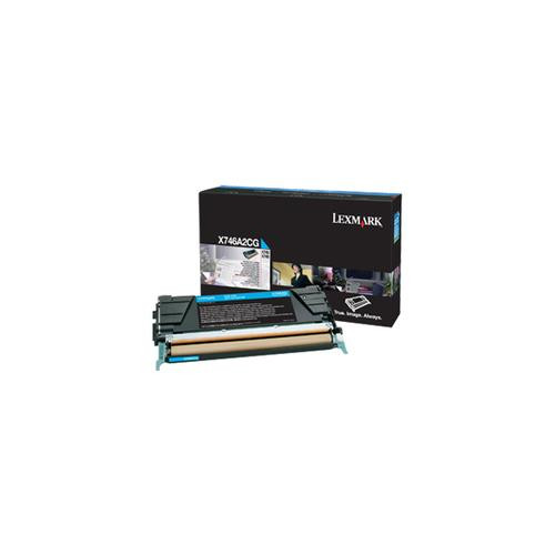 Lexmark  Cartouche de toner 1 pièce(s) Original Cyan - X746A2CG