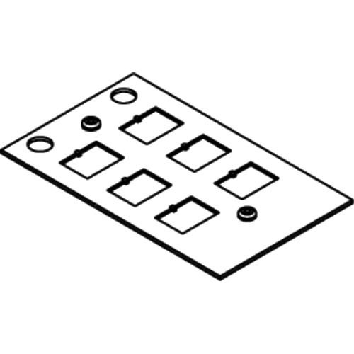 WIREMOLD  Plaque de commutation et obturateur - CRFB-6COM-4