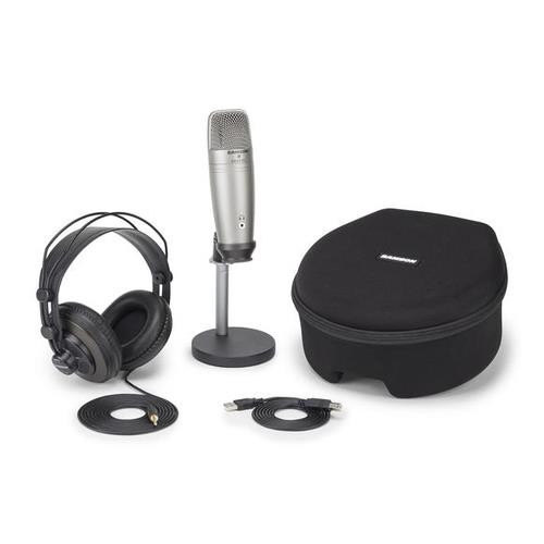 Samson C01U Pro Podcasting Pack Argent Microphone de studio - SAMSON C01U PRO PRODCASTING SET