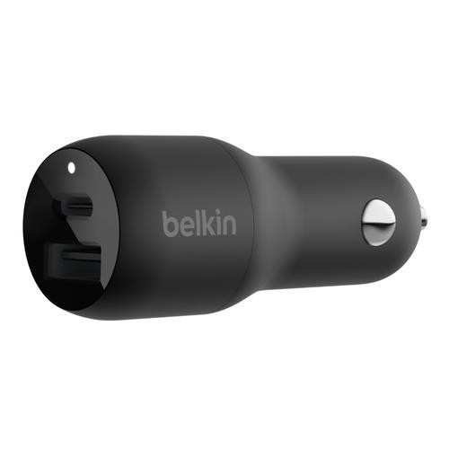 Belkin  chargeur d'appareils mobiles Smartphone, Tablette Noir Allume-cigare, USB Charge rapide Intérieure, Extérieure - CCB004BTBK