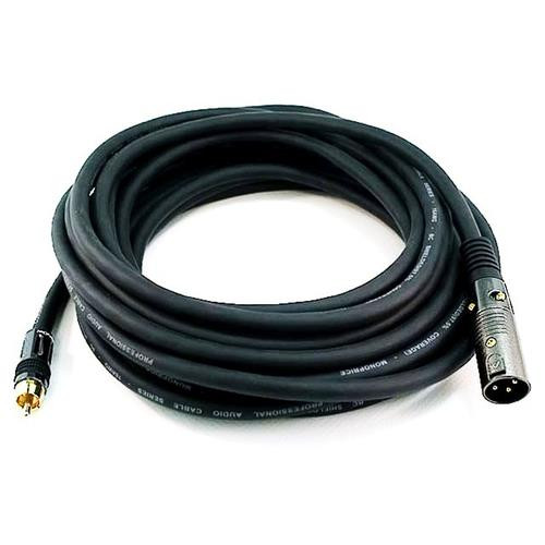Monoprice XLR/RCA, 7.62 m câble audio 7,62 m XLR (3-pin) Noir - 4780