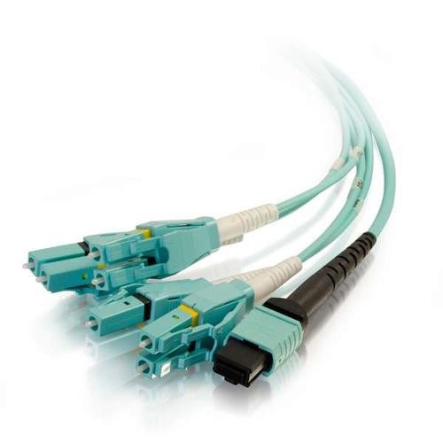 C2G 3m, MPO/4xLC câble InfiniBand et à fibres optiques Turquoise - 31333