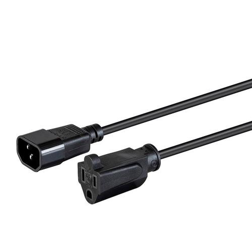 Monoprice  câble électrique Noir 0,61 m Coupleur C14 NEMA 5-15R - 35042