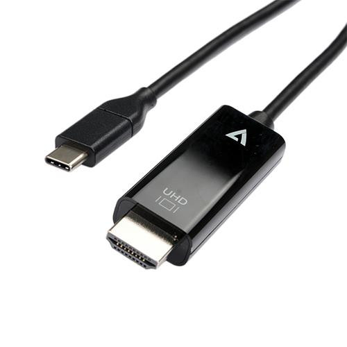 V7  câble vidéo et adaptateur USB Type-C HDMI Noir - V7UCHDMI-2M