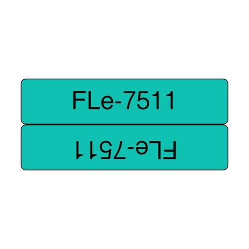 Brother  ruban d'étiquette Noir sur vert - FLE-7511