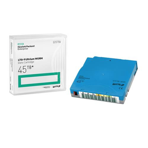 HPE LTO-9 Ultrium 45TB WORM Custom Labeled 20 Data Cartridges with Cases - Q2079WL