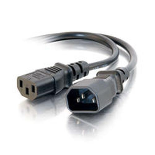 C2G 6ft Computer 18 AWG Power Cord Extension Noir 1,82 m Coupleur C14 - 03141