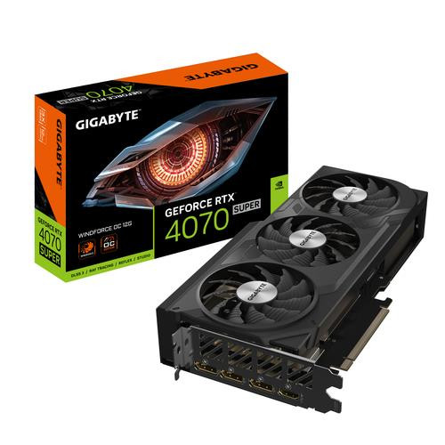 GIGABYTE GeForce RTX 4070 SUPER WINDFORCE OC 12G NVIDIA 12 Go GDDR6X - GV-N407SWF3OC-12GD GIGABYTE GeForce RTX 4070 SUPER WINDFORCE OC 12G NVIDIA 12 Go GDDR6X - GV-N407SWF3OC-12GD