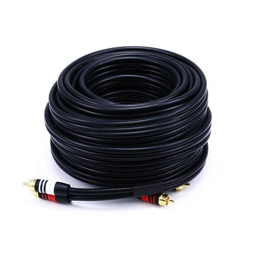 Monoprice  câble audio 15,24 m 2 x RCA Noir - 2868