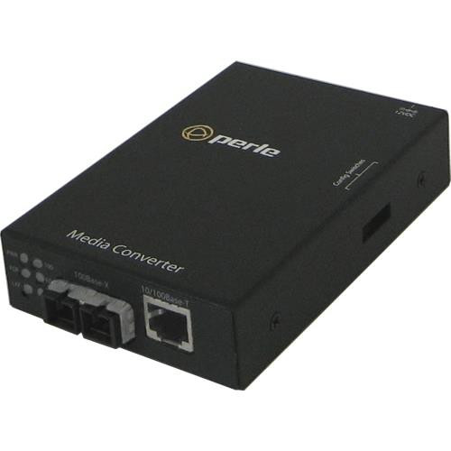 Perle S-110-S2ST20-XT convertisseur de support réseau 100 Mbit/s 1310 nm Monomode Noir - 05090040