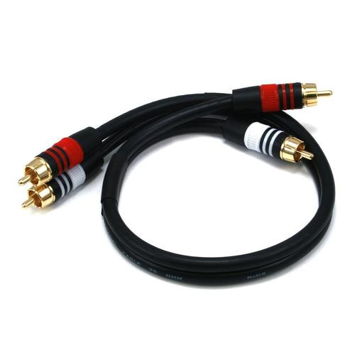 Monoprice  câble audio 0,45 m 2 x RCA Noir - 5346
