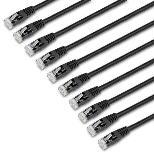 StarTech.com  câble de réseau Noir 1,82 m Cat6 U/UTP (UTP) - C6PATCH6BK10PK