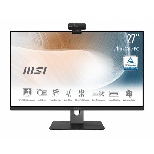 MSI Modern AM271P 11M-426US Intel® Core™ i7 i7-1165G7 68,6 cm (27") 1920 x 1080 pixels PC All-in-One 16 Go DDR4-SDRAM 512 Go SSD Windows 11 Home Wi-Fi 6 (802.11ax) Noir - MODERN AM271P 11M-426US
