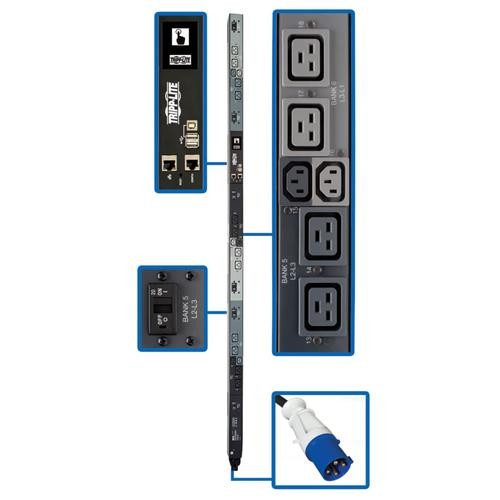 Tripp Lite  unité de distribution d'énergie 18 sortie(s) CA 0U Noir - PDU3EVNR6G60A