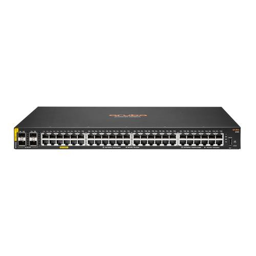 HPE Aruba Networking CX 6100 48G Class4 PoE 4SFP+ 740W Géré L3 Gigabit Ethernet (10/100/1000) Connexion Ethernet, supportant l'alimentation via ce port (PoE) 1U - R9Y04A#ABA
