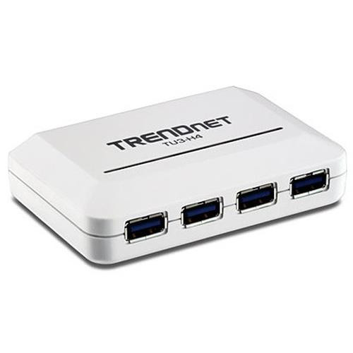 Trendnet  hub & concentrateur 5000 Mbit/s Blanc - TU3-H4