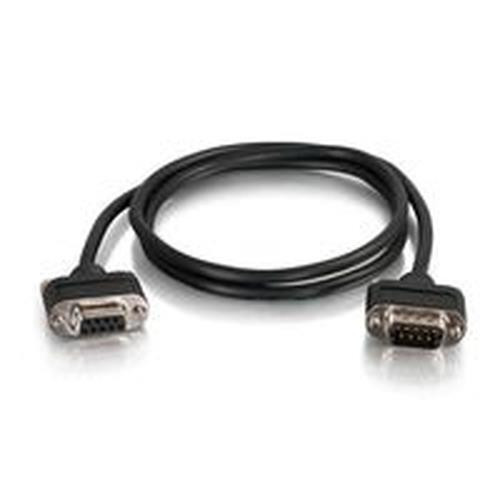 C2G 10ft CMG-Rated DB9 Low Profile Null Modem M-F câble Série Noir 3,04 m - 52185