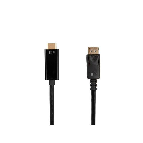 Monoprice  câble vidéo et adaptateur 3 m DisplayPort HDMI Noir - 39029
