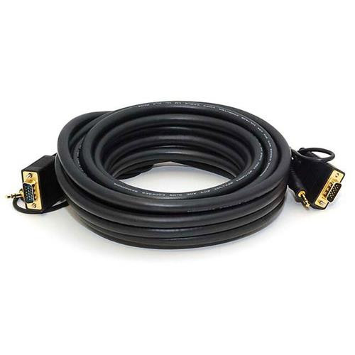 Monoprice VGA-3.5mm/VGA-3.5mm, 7.62 m 7,62 m VGA (D-Sub) + 3,5 mm Noir - 559