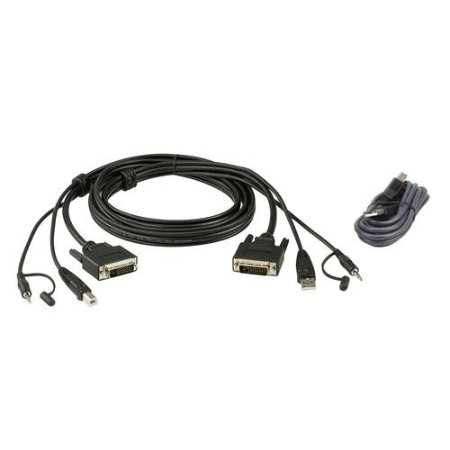 ATEN Kit de câbles KVM sécurisé DVI-D Dual Link USB 3 M - 2L-7D03UDX4