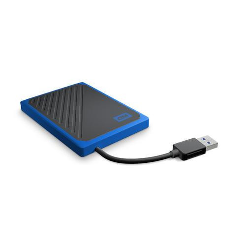 Western Digital My Passport Go 500 Go USB Type-A 3.2 Gen 1 (3.1 Gen 1) Noir, Bleu - WDBMCG5000ABT-WESN