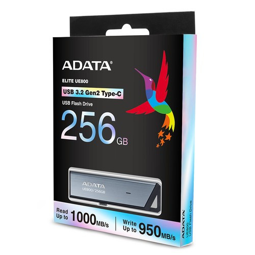 ADATA UE800 lecteur USB flash 256 Go USB Type-C 3.2 Gen 2 (3.1 Gen 2) Argent - AELI-UE800-256G-CSG