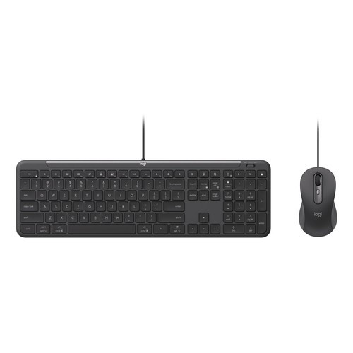 Logitech Signature Slim Wired Combo MK625 for Business clavier Souris incluse maison/bureau USB QWERTY Anglais américain Graphite - 920-013303