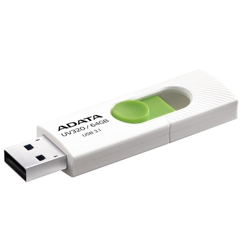 ADATA UV320 lecteur USB flash 64 Go USB Type-A 3.2 Gen 1 (3.1 Gen 1) Vert, Blanc - AUV320-64G-RWHGN