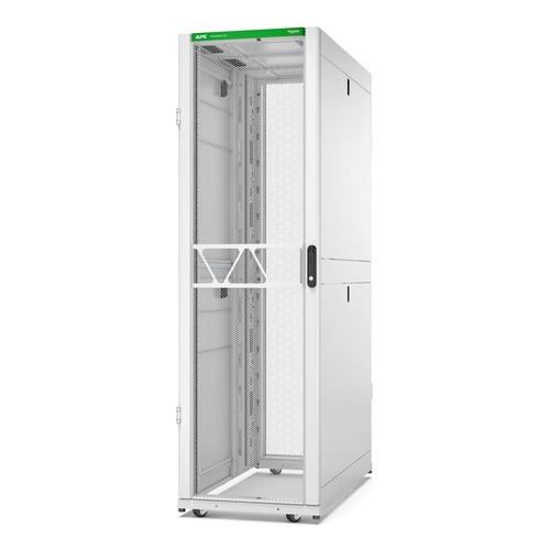 APC Rack Netshelter SX Server, 2e génération, 42U, 1 991H x 600L x 1 200D mm, avec panneaux latéraux, blanc - AR3300W2