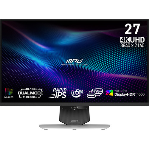 MSI écran plat de PC 68,6 cm (27") 3840 x 2160 pixels 4K Ultra HD LED Noir, Blanc - MPG 274URDFW E16M
