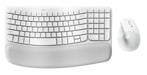 Logitech 920-013611 – ERGO clavier Souris incluse Universel Bluetooth QWERTY Anglais américain Blanc