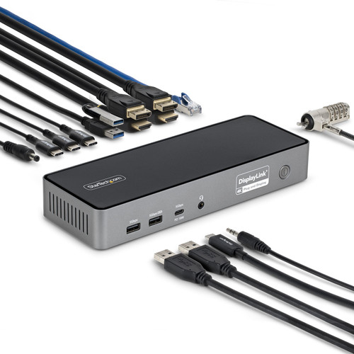 StarTech.com DK30C2DPEPRN – Station d'accueil Avec fil USB 3.2 Gen 2 (3.1 Gen 2) Type-C Gris