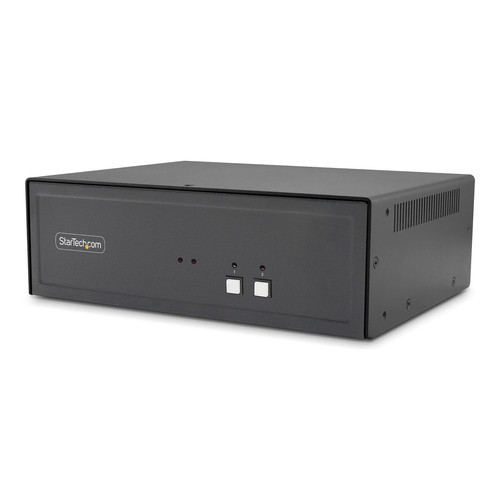 StarTech.com CK4-PM202C – Switch KVM Sécurisé à 2 Ports et 4 Moniteurs, 2 Entrées DisplayPort vers 4 Sorties HDMI, 4K 30 Hz, KVM de Bureau NIAP 4.0, Boîtier Métallique, Port CAC, Made in USA