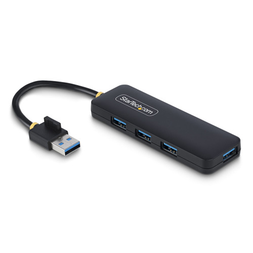 StarTech.com Hub USB-A 4 Ports, 5Gbps, Alimenté par Bus, Mini Hub USB de Voyage, Splitter USB 3.0 Multiport, Hub USB Portable, Protection Contre les Surintensités (OCP) - H5A4A-USB-HUB