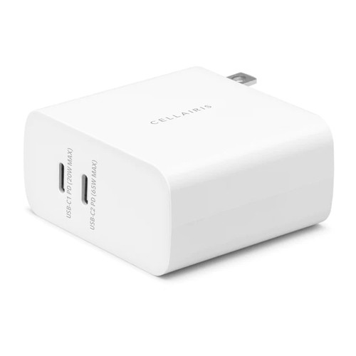 04-0150101 – Cellairis chargeur d'appareils mobiles Ordinateur portable, Smartphone, Tablette Blanc Secteur Charge rapide Intérieure