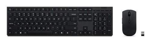 Lenovo 4X31R64316 – Clavier Souris incluse Bureau RF sans fil + Bluetooth QWERTY Anglais américain Gris