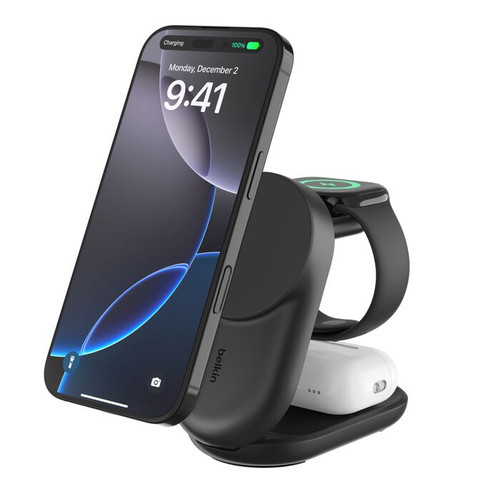 Belkin UltraCharge Fitness tracker, Smartphone, Smartwatch, Casques Noir USB Recharge sans fil Charge rapide Intérieure - WIZ037TTBK