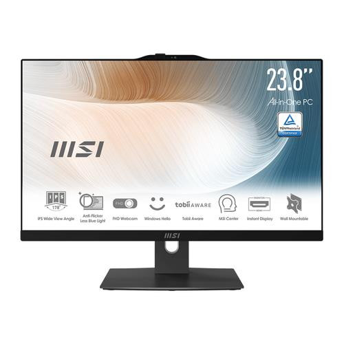 MSI Modern 12M-053US Intel® Core™ i7 i7-1260P 60,5 cm (23.8") 1920 x 1080 pixels Écran tactile PC All-in-One 16 Go DDR4-SDRAM 512 Go SSD Windows 11 Home Wi-Fi 6 (802.11ax) Noir - MAM242TP12M053