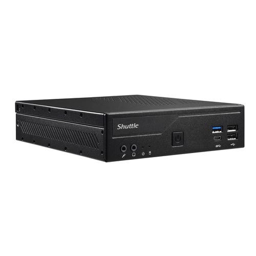 Shuttle Slim PC , S1700, 1x HDMI, 2x DP, 1x 2.5", 2x M.2, 2x LAN (Intel 1G + 2.5G), 2x COM, fonctionnement permanent 24/7, attaches VESA - DH610