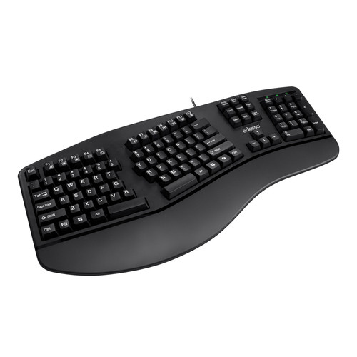 Adesso EASYTOUCH 150 – Clavier maison/bureau USB + Bluetooth QWERTY Anglais américain Noir