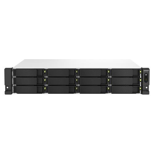 QNAP TS-1264U-RP NAS Rack (2 U) Intel® Celeron® 8 Go DDR4 0 To QNAP QTS Aluminium, Noir - TS-1264U-RP-8G-US