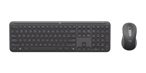 Logitech 920-013271 – Signature Slim Combo MK955 for Business | Copilot Edition clavier Souris incluse Bureau RF sans fil + Bluetooth QWERTY Anglais Graphite